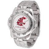 Washington State Cougars NCAA "Sport" Mens Watch (Metal Band)