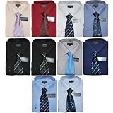 10 LOT: Eterno Italy Mens Classic & Stylish Dress Shirt & Neck Tie Sets (Size: 17)