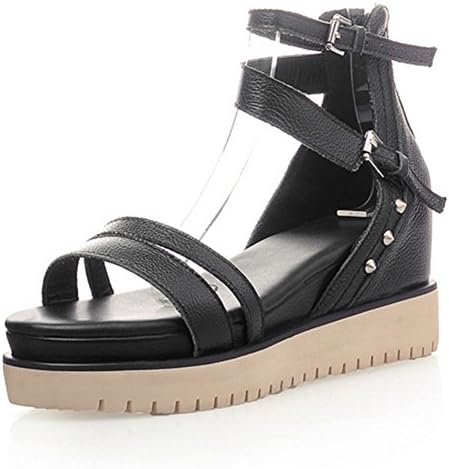 YiLianFang new 2014 genuine leather wedge sandals shoes bootie Flats gladiator