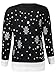 Forever Womens Rudolph Reindeer Print Snowflake Christmas Jumper (ML-10/12, Black)