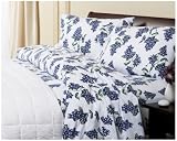 Pike Street 135-Gram Printed Flannel Twin Duvet Cover, Lilacs