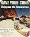Save Your Cans Vintage World War II Two WW2 WWII USA Military Propaganda MOUSE PAD
