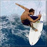 SURFING WALL CANVAS ART PICTURE FRAMED SURF PRINT 50 X 50CM LARGE