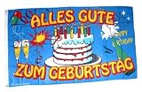 Fahne / Flagge Alles Gute zum Geburtstag 90 x 150 cm