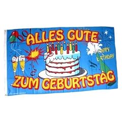 Fahne / Flagge Alles Gute zum Geburtstag 90 x 150 cm