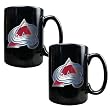 Colorado Avalanche NHL 2pc Black Ceramic Mug Set - Primary Logo by Great American Products