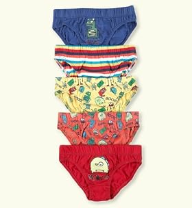 5 Pack - Younger Boys' Pure Cotton Assorted Slips