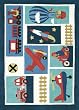 Children Area Rug, Home Dynamix 5'x7' Cobalt Blue