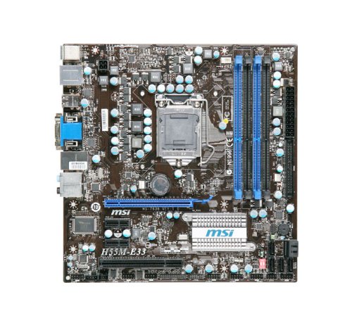 MSI LGA1156 VGA Micro ATX Motherboard H55M-E33