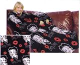 Betty Boop Lips Adult Snuggler Huddler Comfy Throw Blanket with Sleeves NEW Style