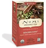 Numi Organic Tea Golden Chai, Full Leaf Black Tea, 18-Count Tea Bags (Pack of 3)