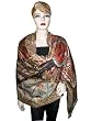 Jamawar Lavender Pink And Black India Reversible Pashmina Shawl Free shipp
