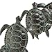 SEI Furniture Sea Turtle 3D Metal Wall Sculpture, Agate Green, Black