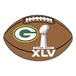 Green Bay Packers Super Bowl XLV Champions Football Rug 22"x35"