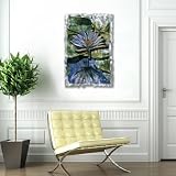 22x33 north woods lilies metal wall art, contemporary home decor, modern wall sculpture