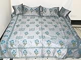 Silk Bedspread bed sheet with Pillow & Cushion Covers