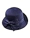 NYfashion101 Spring Summer Side Flip Cloche Bucket Hat w/ Woven Bow Accent