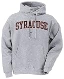 Syracuse Orangemen Grey Embroidered Hooded Sweatshirt By Nike Team Sports (S=36)