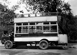 Double-Decker Fifth Avenue Bus, ca. 1910 - 16" x 20" - Fine-Art Gicl??e Photographic Print of an Image from the Library of Congress Collection
