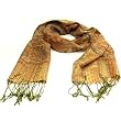New Paisley Gold Tapestry Long Scarf Wrap Shawl 70x12 Orange