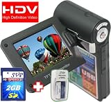 SVP T400-Black 1280x720p True HD Camcorder with 2.4 LCD (2GB SVP High Speed SD Memory Card & AA Rechargeable Set Included)