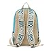 OURBAG Canvas Casual Lightweight Backpack Schoolbag Shoulder Bags Wallet for Women Girls 3PCS Set Light Blue