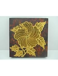 Home: Gilded Lotus Painting Acrylic Beauty Gilded Lotus Thailand Wall Painting Hanging Art Deco - Thailand