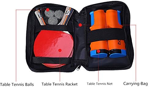 Lionlaw Performance Table Tennis Set with Paddles and Balls and Net To Go