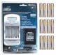 Hitech - 12 AAA Rechargeable Batteries and Charger Set For GeoTrax Working Town Train Railway