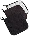 Excello Terry Potholder, Black, Set of 3