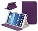 SUPCASE Samsung Galaxy Tab 3 8.0 inch Tablet Slim Hard Shell Leather Case with Auto Wake/Sleep - Purple, Multi-Angle Viewing, Business Card Holder