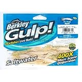 Berkley Gulp Saltwater Squid Soft Bait (Pack of 8), Sugar and Spice Glow, 3-Inch