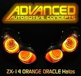 Review Oracle  / Kawasaki ZX-14 Angel Eyes/ Demon Eyes *AMBER Halo Kit