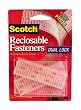 3M Scotch RF9730 Reclosable Fasteners 1 x 3-Inch Clear, 6-Pack