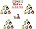 Angry Birds Exclusive Lot of 24 Mini 2" Plush Character Toy Figures / Includes 4 of Each Red , Black , Blue , White , Yellow & Green Pig