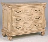 Traditional Style Antiqued Furniture – Ivory Dresser 3 Drawers Console Cabinet LT-0097