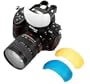 A-063 *** 3 Diffuseurs de Flash de Couleurs pour Appareil Photo DSLR Canon Nikon Sony ***