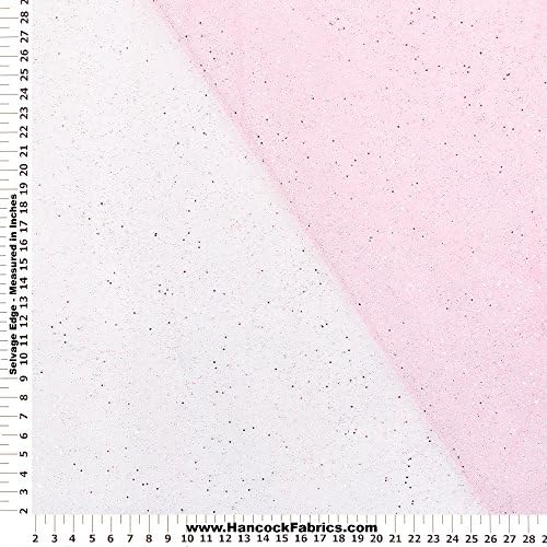 Costume Collection Chunky Glitter Pink Netting Polyester Fabric - Sold By the Yard