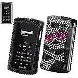 New Fashionable Perfect Fit Hard Diamante Protector Skin Cover (Faceplate/Snap On) Full Rhinestones Diamond Bling for Sanyo Incognito SCP-6760 Boost Mobile,Sprint