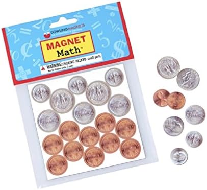 Magnet Math - 72 Assorted Magnetic US Coin Replicas