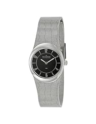 Skagen Womens O564XSSSB Quartz Stainless Steel Black Dial Watch