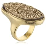 Marcia Moran Gold Druzy Stone Odd Shape 18k Go