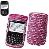 New Fashionable Perfect Fit Hard Diamante Protector Skin Cover (Faceplate/Snap On) Full Rhinestones Diamond Bling for RIM Blackberry Curve 8530 Sprint Verizon -