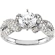 14K White Gold Diamond Engagement Ring Semimount - 0.67 Ct. - CENTER STONE NOT INCLUDED
