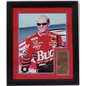 Dale Earnhart Jr. Race Used Car Piece Includes 11" x 14" Photograph With Piece of Racecar in a 21" x 29" Deluxe Photograph Frame