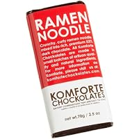 Komforte Chockolates, Ramen Noodle in 53% Dark Chocolate, 2.5-Ounce Bars (Pack of 12)