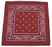 Bandana, burgund-schwarz, Gr. 55 x 55 cm, Baumwolle