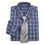 Paul Fredrick Glen Plaid Royal Oxford Club Collar Dress Shirt