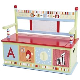 Levels of Discovery Alphabet Soup Toy Box Bench by Levels of Discovery