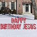 VictoryStore Yard Decorations: Red Snowflake Happy Birthday Jesus Letters Yard Card with 36 Short Stakes